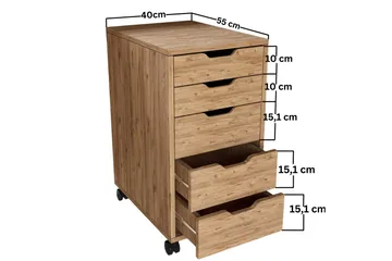 Atlas Byrå 40 cm - Brun - Förvaring - Kontorsförvaring - Hurtsar
