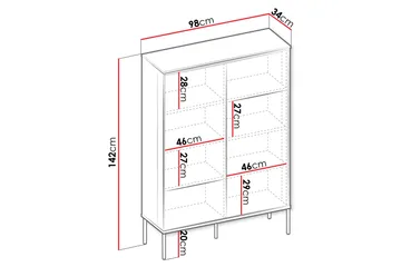 Basici Highboard - Brun - Förvaring - Förvaringsmöbler - Byrå
