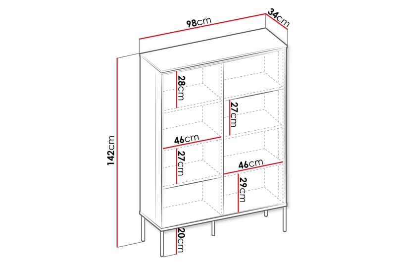 Basici Highboard - Brun - Förvaring - Förvaringsmöbler - Byrå