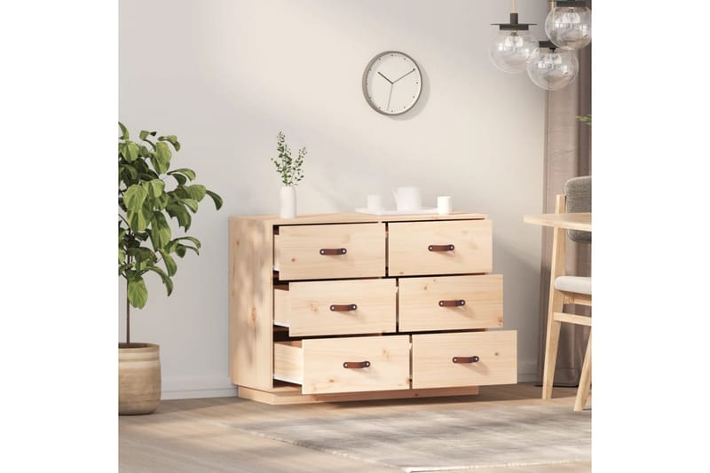 beBasic Byrå 100x40x75 cm massiv furu - Förvaring - Förvaringsmöbler - Byrå