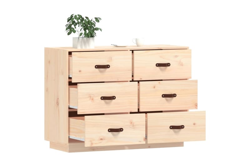 beBasic Byrå 100x40x75 cm massiv furu - Förvaring - Förvaringsmöbler - Byrå
