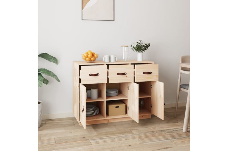 beBasic Byrå 100x40x75 cm massiv furu - Förvaring - Förvaringsmöbler - Byrå