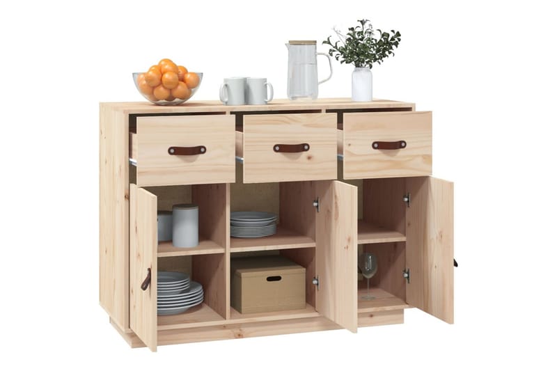 beBasic Byrå 100x40x75 cm massiv furu - Förvaring - Förvaringsmöbler - Byrå