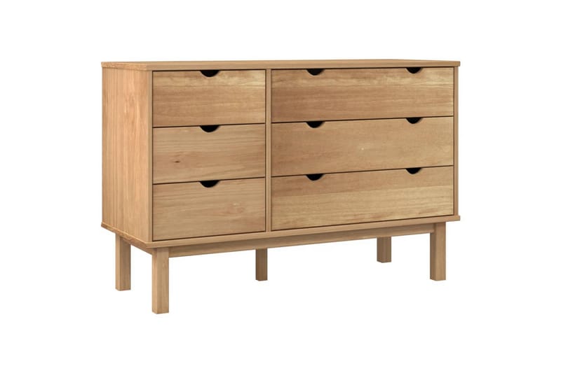 beBasic Byrå 113,5x39,5x73 cm massiv furu - Förvaring - Förvaringsmöbler - Byrå