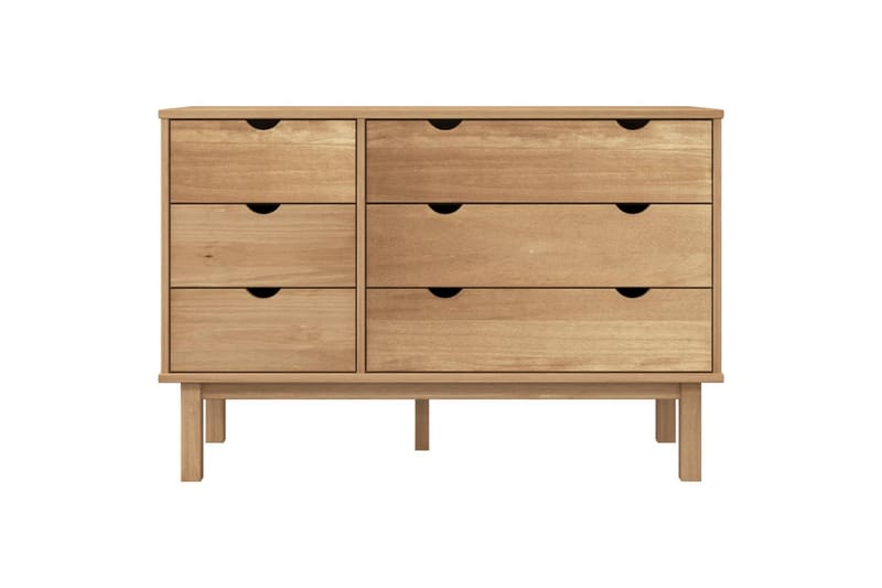 beBasic Byrå 113,5x39,5x73 cm massiv furu - Förvaring - Förvaringsmöbler - Byrå