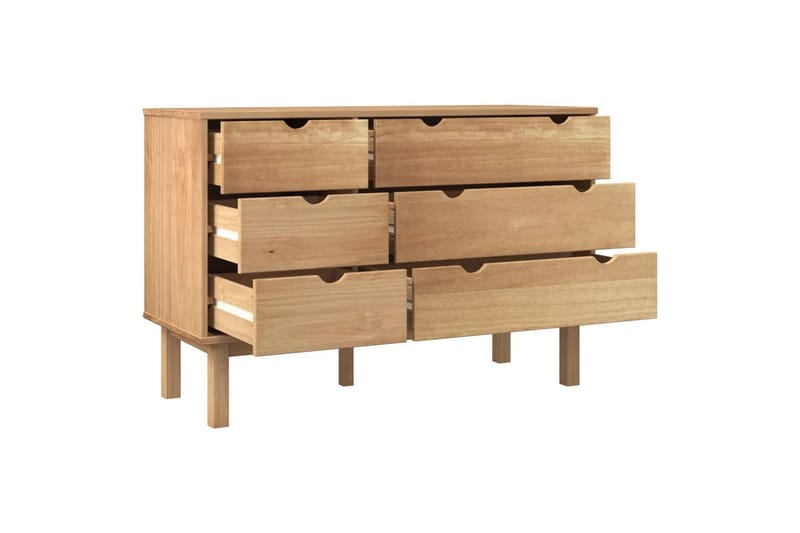 beBasic Byrå 113,5x39,5x73 cm massiv furu - Förvaring - Förvaringsmöbler - Byrå