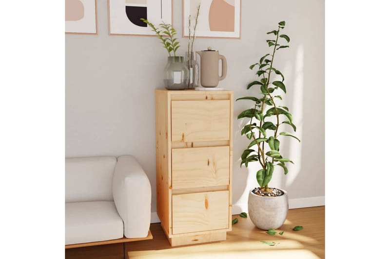 beBasic Byrå 32x34x75 cm massiv furu - Förvaring - Förvaringsmöbler - Byrå