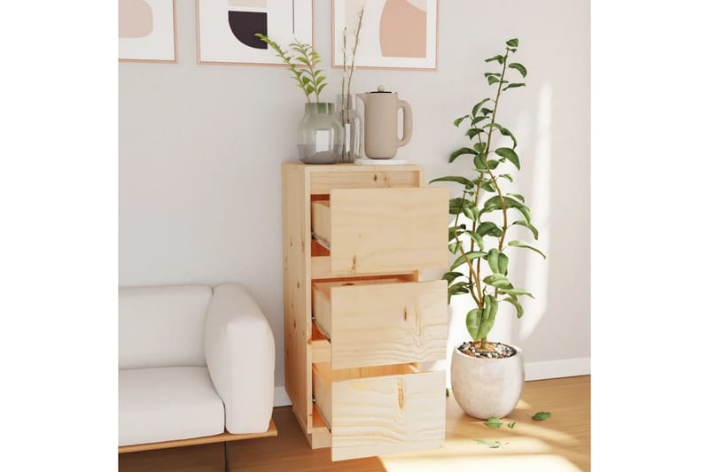 beBasic Byrå 32x34x75 cm massiv furu - Förvaring - Förvaringsmöbler - Byrå