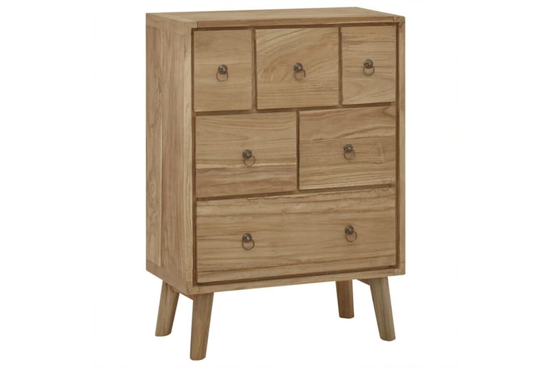 beBasic Byrå 56x30x80 cm massiv teak - Förvaring - Förvaringsmöbler - Byrå