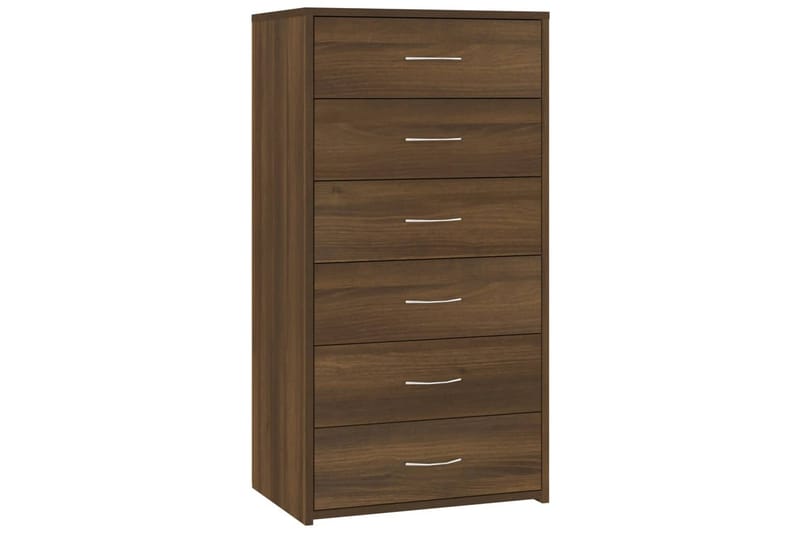 beBasic Byrå 6 lådor brun ek 50x34x96 cm konstruerat trä - Förvaring - Förvaringsmöbler - Byrå