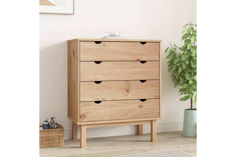 beBasic Byrå 76,5x39,5x90 cm massiv furu - Förvaring - Förvaringsmöbler - Byrå