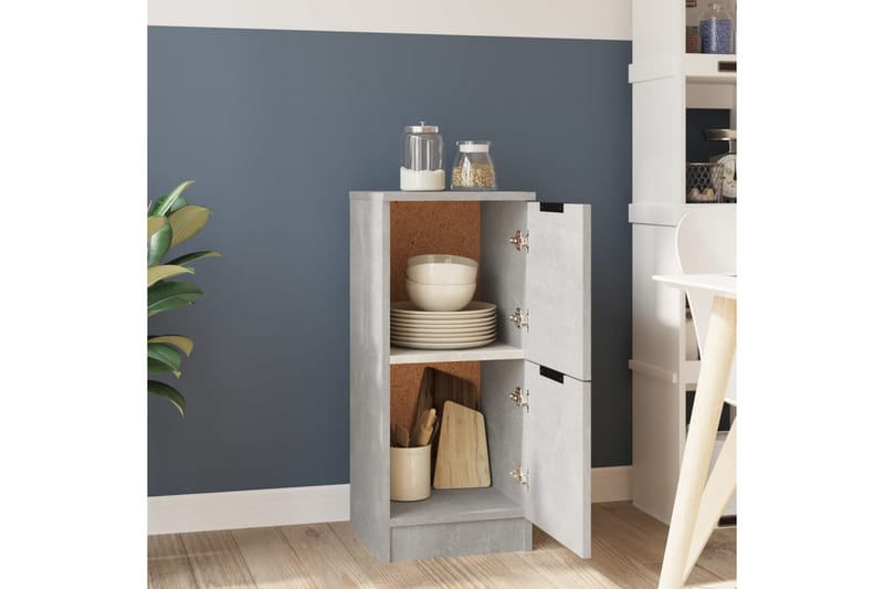 beBasic Byrå betonggrå 30x30x70 cm konstruerat trä - Förvaring - Förvaringsmöbler - Byrå