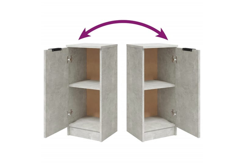 beBasic Byrå betonggrå 30x30x70 cm konstruerat trä - Förvaring - Förvaringsmöbler - Byrå