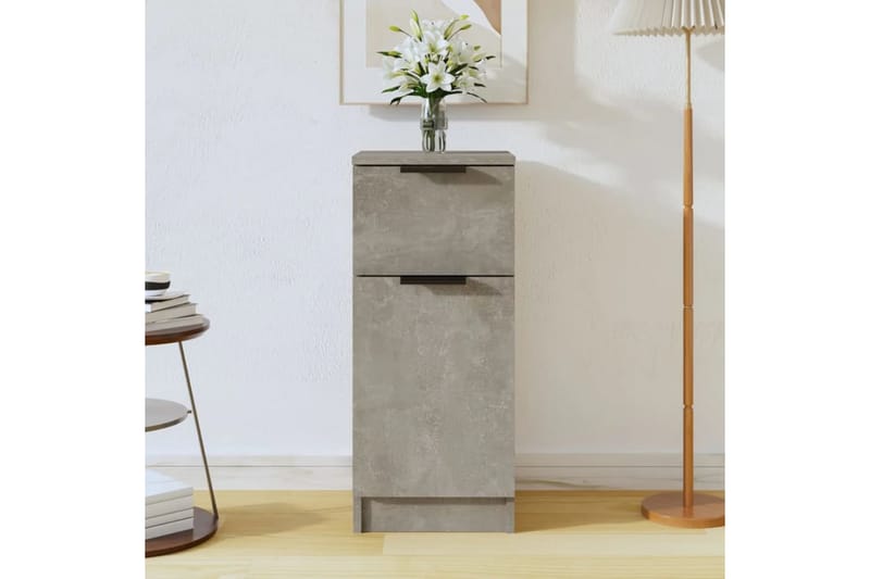 beBasic Byrå betonggrå 30x30x70 cm konstruerat trä - Förvaring - Förvaringsmöbler - Byrå