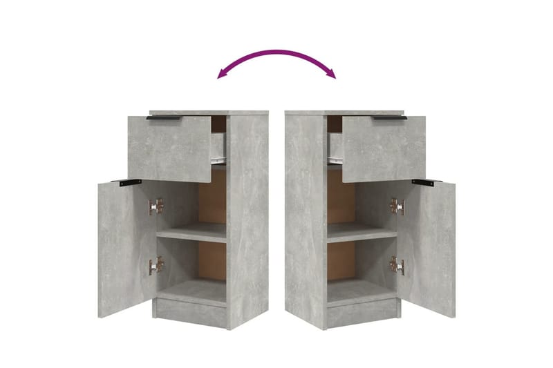 beBasic Byrå betonggrå 30x30x70 cm konstruerat trä - Förvaring - Förvaringsmöbler - Byrå