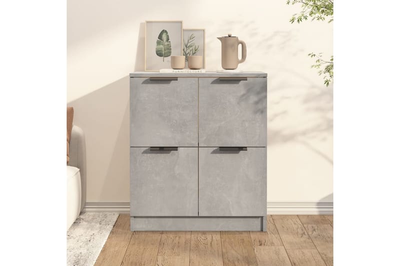 beBasic Byrå betonggrå 60x30x70 cm konstruerat trä - Förvaring - Förvaringsmöbler - Byrå