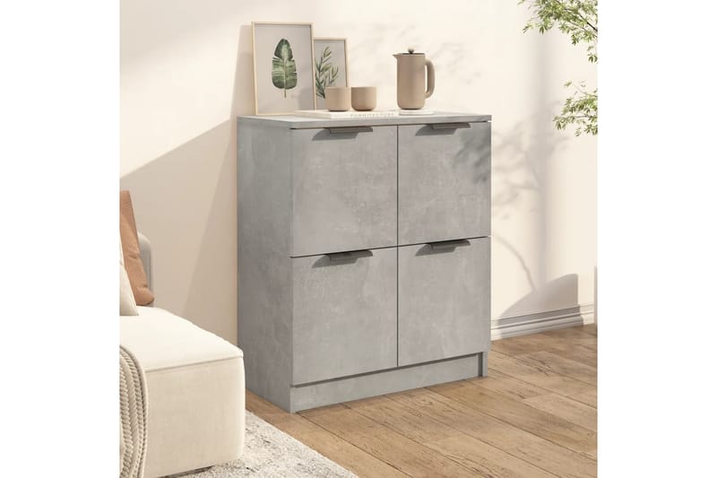 beBasic Byrå betonggrå 60x30x70 cm konstruerat trä - Förvaring - Förvaringsmöbler - Byrå