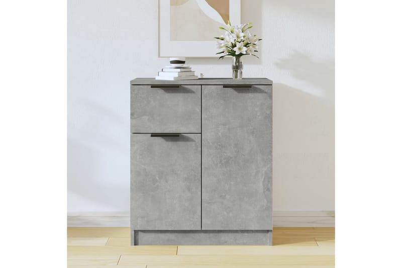 beBasic Byrå betonggrå 60x30x70 cm konstruerat trä - Förvaring - Förvaringsmöbler - Byrå