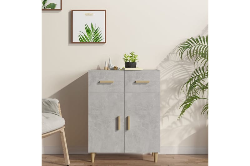 beBasic Byrå betonggrå 69,5x34x89 cm konstruerat trä - Förvaring - Förvaringsmöbler - Byrå
