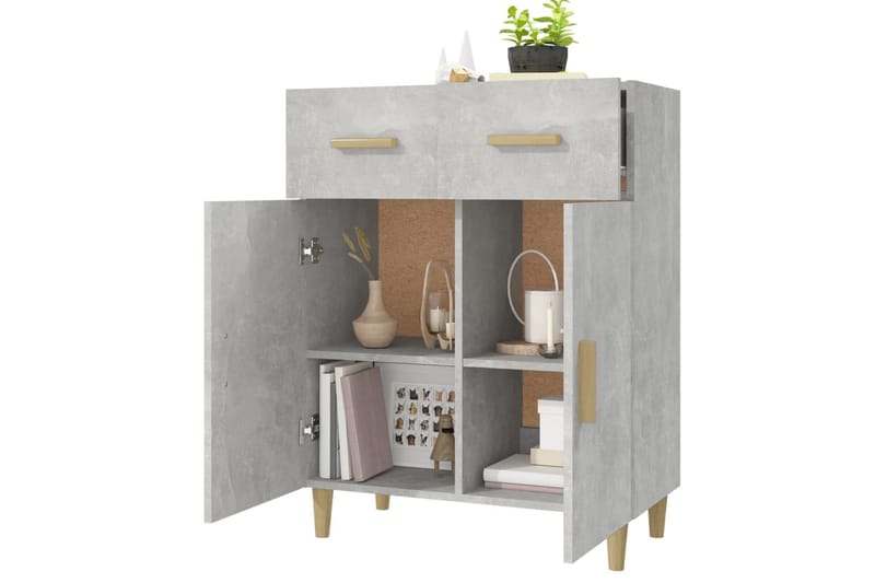 beBasic Byrå betonggrå 69,5x34x89 cm konstruerat trä - Förvaring - Förvaringsmöbler - Byrå