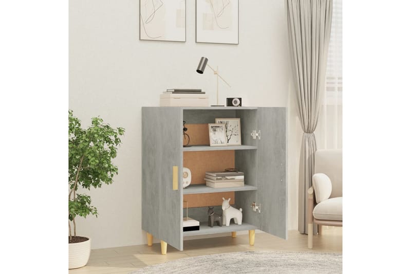 beBasic Byrå betonggrå 70x34x90 cm konstruerat trä - Förvaring - Förvaringsmöbler - Byrå