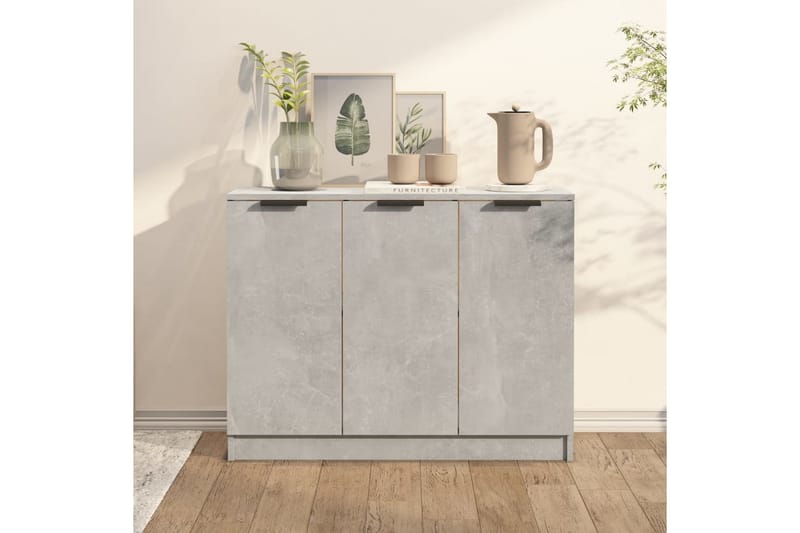 beBasic Byrå betonggrå 90,5x30x70 cm konstruerat trä - Förvaring - Förvaringsmöbler - Byrå