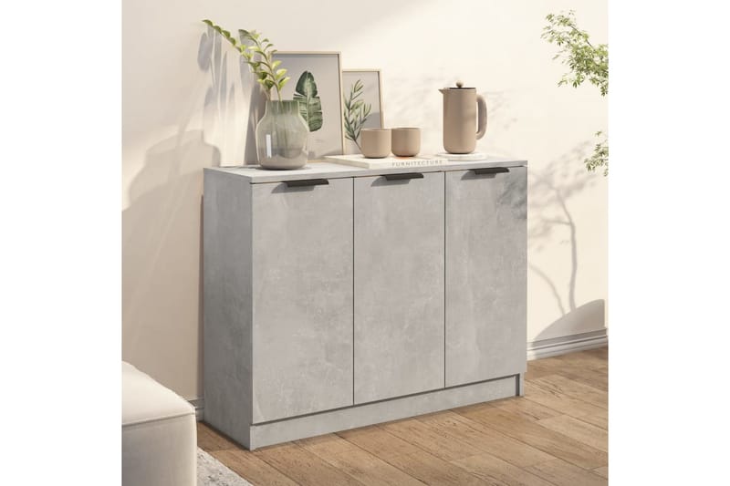 beBasic Byrå betonggrå 90,5x30x70 cm konstruerat trä - Förvaring - Förvaringsmöbler - Byrå