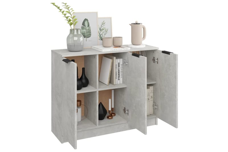 beBasic Byrå betonggrå 90,5x30x70 cm konstruerat trä - Förvaring - Förvaringsmöbler - Byrå