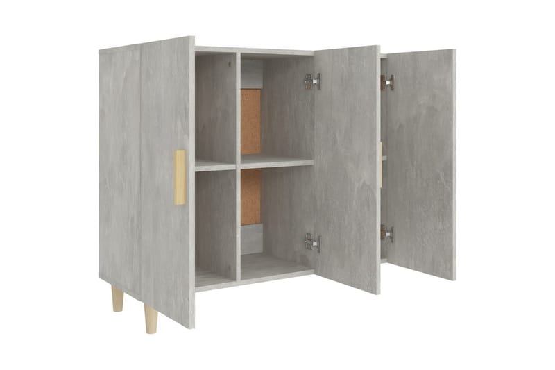 beBasic Byrå betonggrå 90x34x80 cm konstruerat trä - Förvaring - Förvaringsmöbler - Byrå