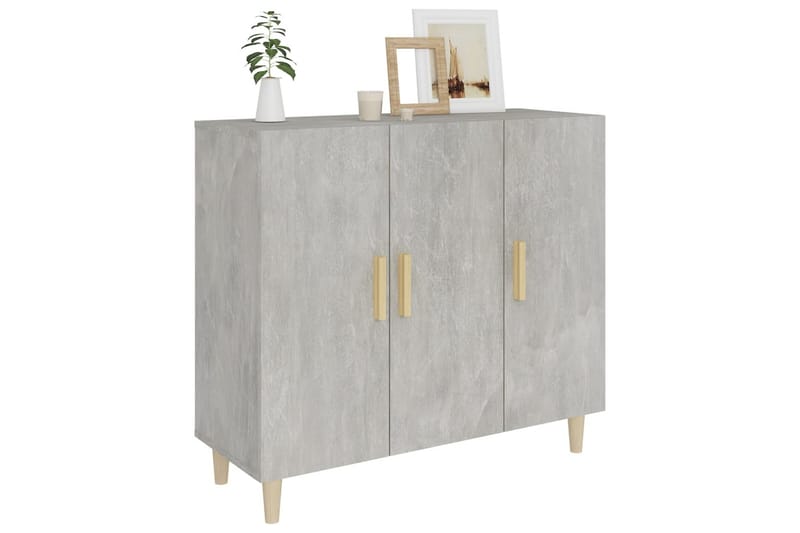 beBasic Byrå betonggrå 90x34x80 cm konstruerat trä - Förvaring - Förvaringsmöbler - Byrå