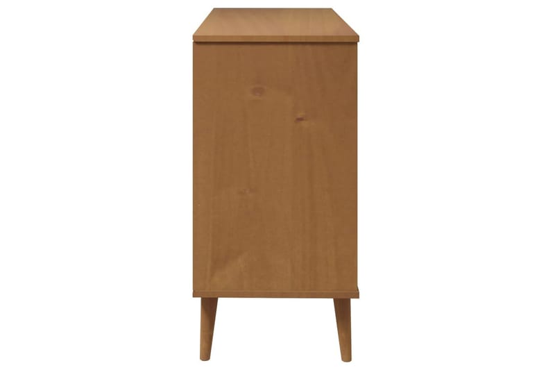 beBasic Byrå brun 113x40x80 cm massivt furuträ - Förvaring - Förvaringsmöbler - Byrå