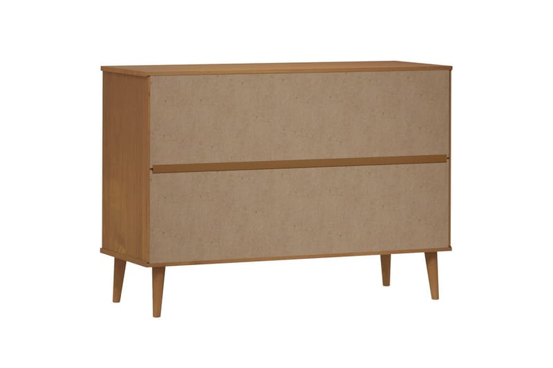 beBasic Byrå brun 113x40x80 cm massivt furuträ - Förvaring - Förvaringsmöbler - Byrå