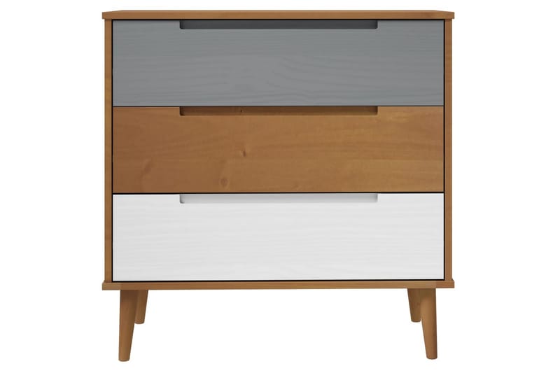 beBasic Byrå brun 80x40x80 cm massivt furuträ - Förvaring - Förvaringsmöbler - Byrå