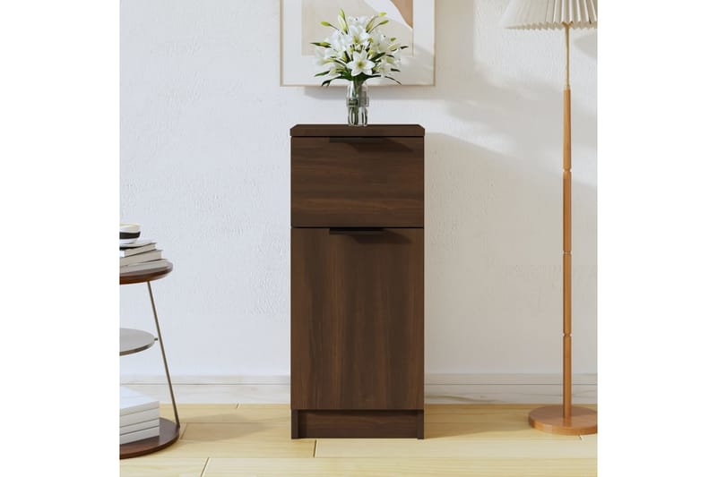 beBasic Byrå brun ek 30x30x70 cm konstruerat trä - Förvaring - Förvaringsmöbler - Byrå
