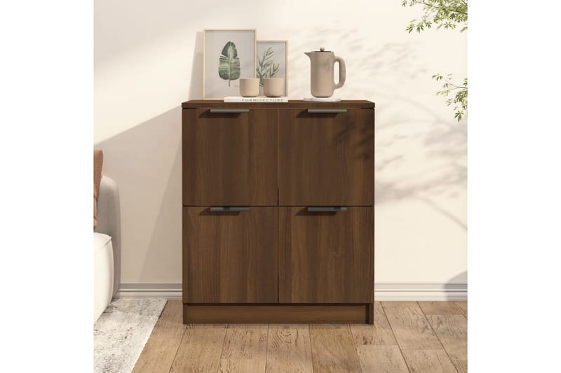 beBasic Byrå brun ek 60x30x70 cm konstruerat trä - Förvaring - Förvaringsmöbler - Byrå