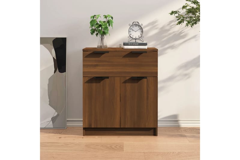 beBasic Byrå brun ek 60x30x70 cm konstruerat trä - Förvaring - Förvaringsmöbler - Byrå