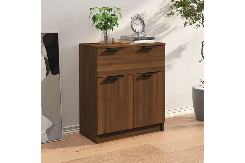 beBasic Byrå brun ek 60x30x70 cm konstruerat trä - Förvaring - Förvaringsmöbler - Byrå