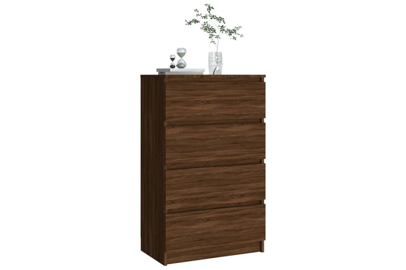 beBasic Byrå brun ek 60x35x98,5 cm konstruerat trä - Förvaring - Förvaringsmöbler - Byrå