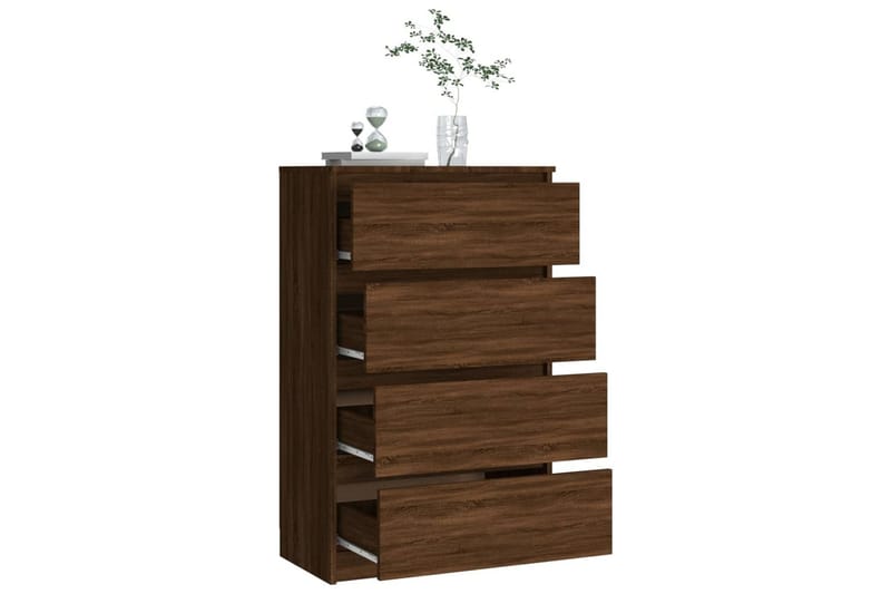 beBasic Byrå brun ek 60x35x98,5 cm konstruerat trä - Förvaring - Förvaringsmöbler - Byrå