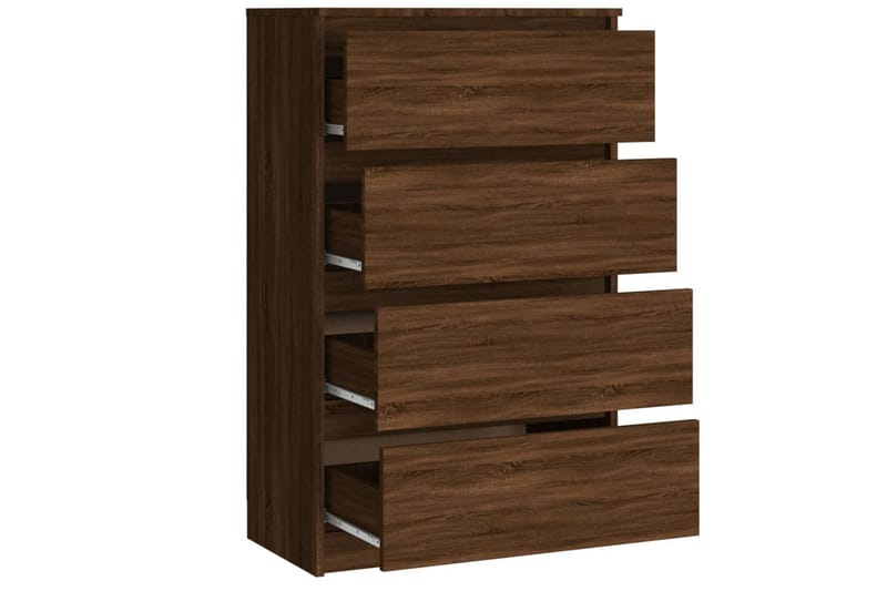 beBasic Byrå brun ek 60x35x98,5 cm konstruerat trä - Förvaring - Förvaringsmöbler - Byrå