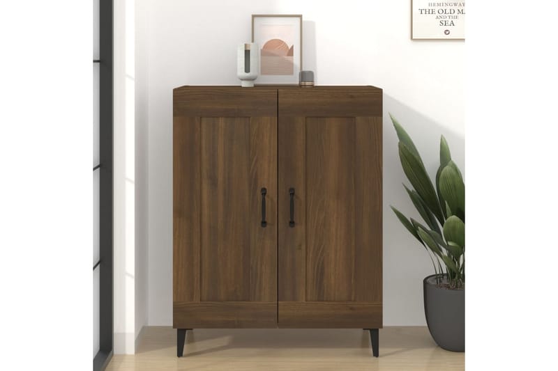 beBasic Byrå brun ek 69,5x34x90 cm konstruerat trä - Förvaring - Förvaringsmöbler - Byrå