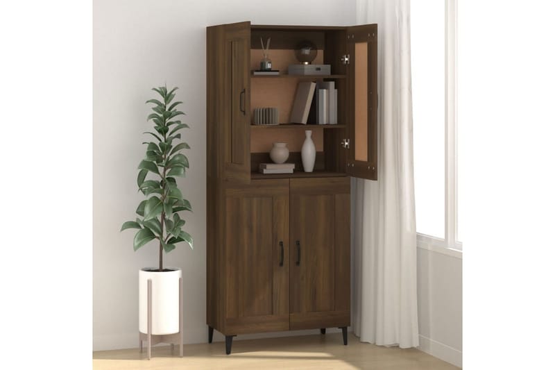 beBasic Byrå brun ek 69,5x34x90 cm konstruerat trä - Förvaring - Förvaringsmöbler - Byrå