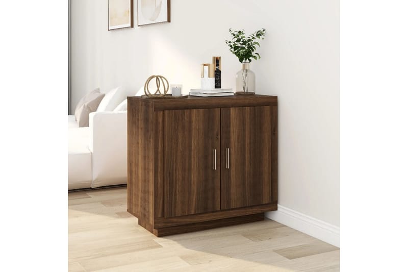 beBasic Byrå brun ek 80x40x75 cm konstruerat trä - Förvaring - Förvaringsmöbler - Byrå