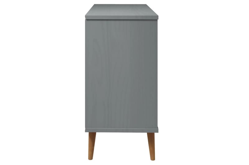 beBasic Byrå grå 113x40x80 cm massivt furuträ - Förvaring - Förvaringsmöbler - Byrå