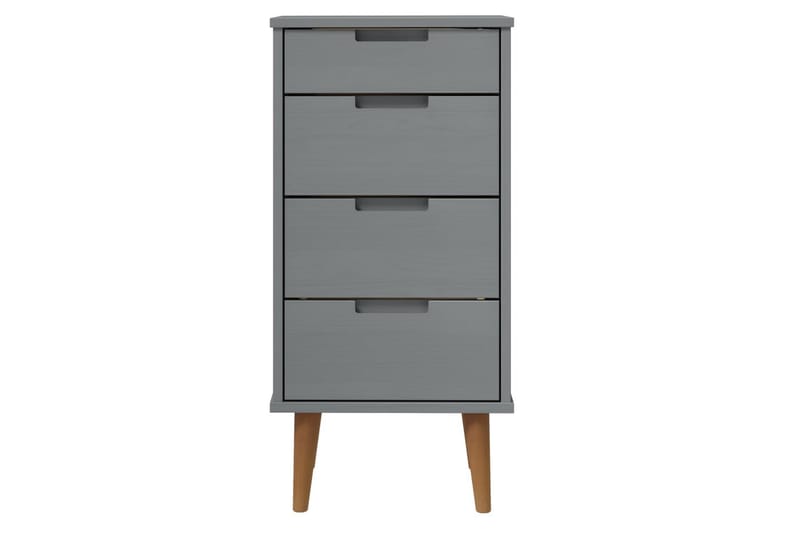 beBasic Byrå grå 40x35x82 cm massivt furuträ - Förvaring - Förvaringsmöbler - Byrå