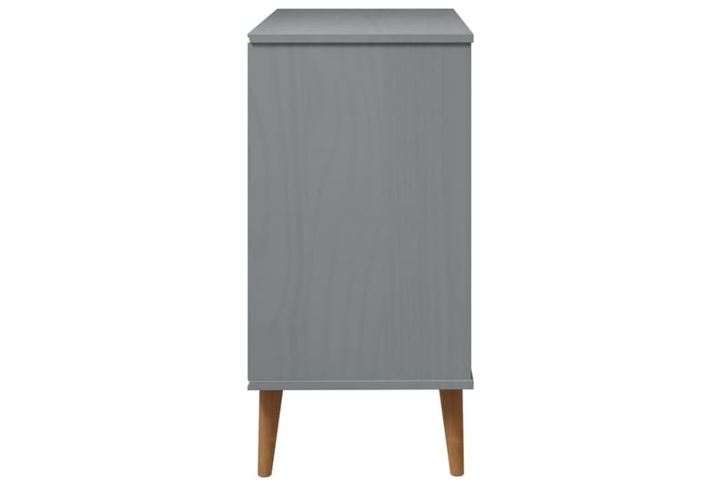 beBasic Byrå grå 80x40x80 cm massivt furuträ - Förvaring - Förvaringsmöbler - Byrå