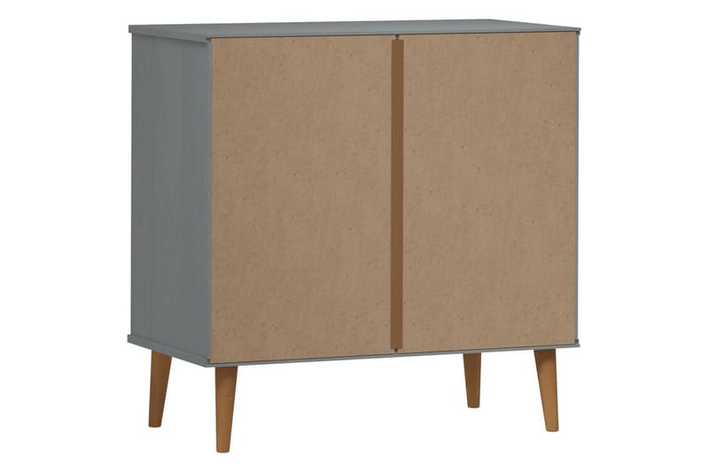 beBasic Byrå grå 80x40x80 cm massivt furuträ - Förvaring - Förvaringsmöbler - Byrå