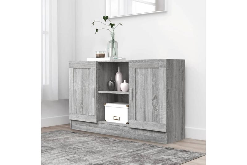 beBasic Byrå grå sonoma 120x30,5x70 cm konstruerat trä - Förvaring - Förvaringsmöbler - Byrå