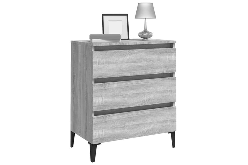 beBasic Byrå grå sonoma 60x35x69 cm konstruerat trä - Förvaring - Förvaringsmöbler - Byrå