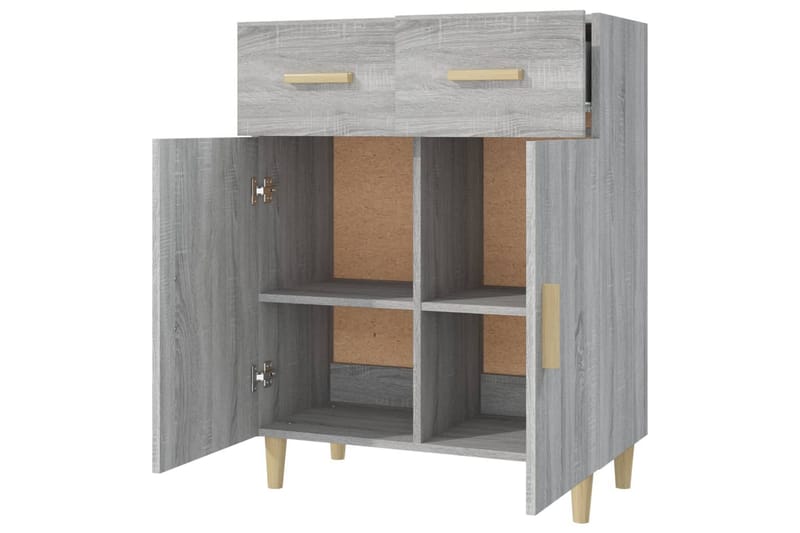 beBasic Byrå grå sonoma 69,5x34x89 cm konstruerat trä - Förvaring - Förvaringsmöbler - Byrå